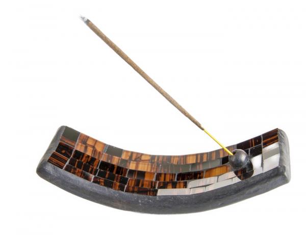 Mosaik Schiff - Räucherstäbchenhalter aus Ton - Berk